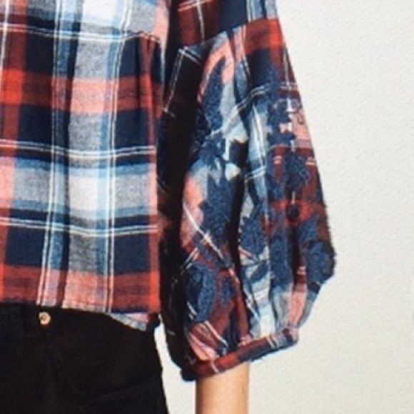 🟡2/30$ | Zara | Soft embroidery checkered top - Picture 3 of 12